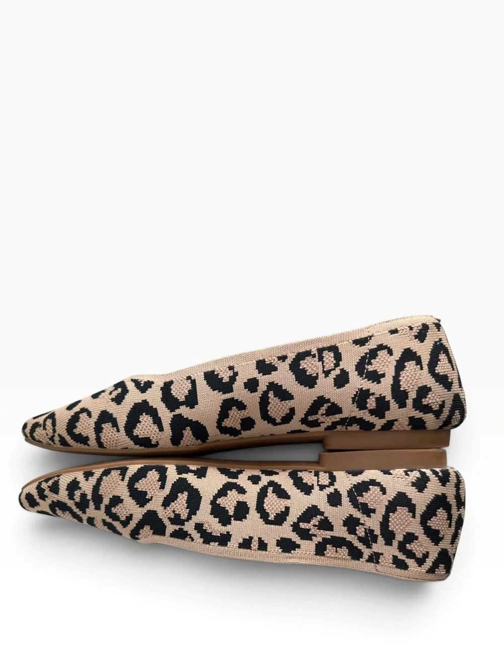 Vivaia Margot 2.0 square toe animal print flats size 40.5EU